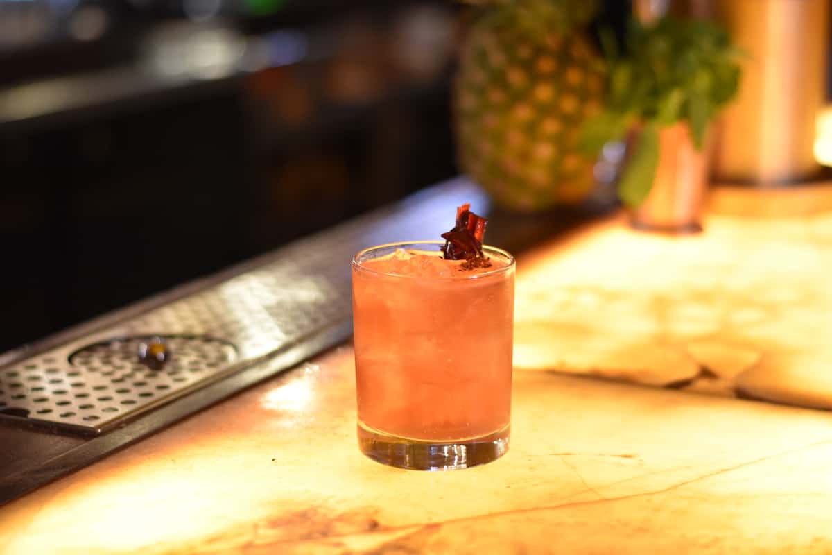 red phone booth cocktail