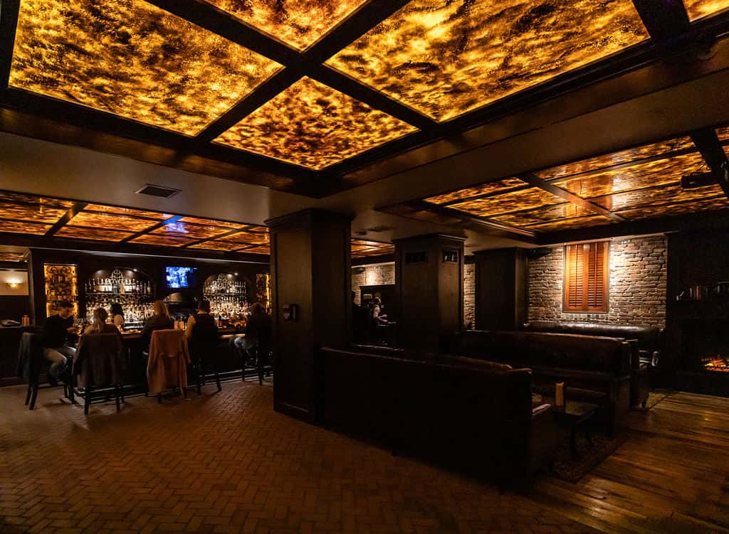 The lounge interior at Red Phone Booth Nashville.