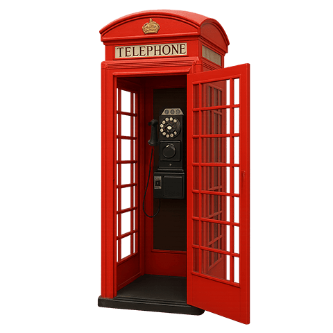 red phone booth icon