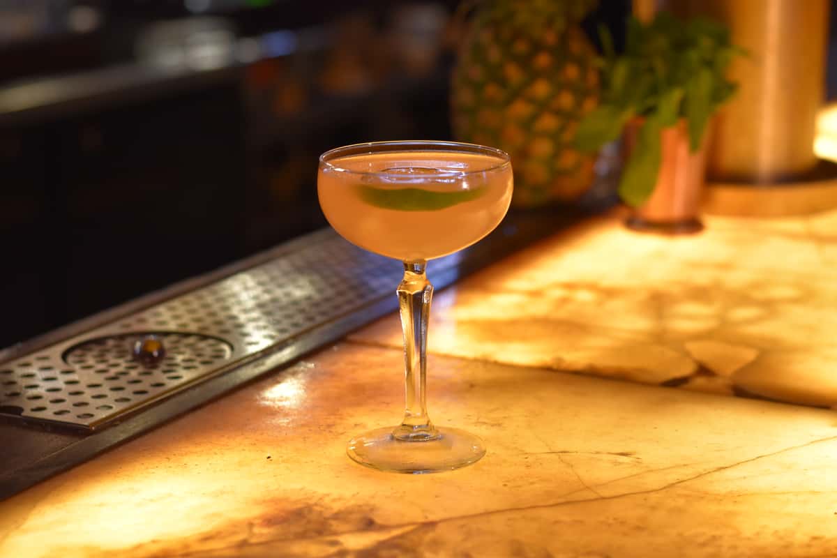 red phone booth cocktail